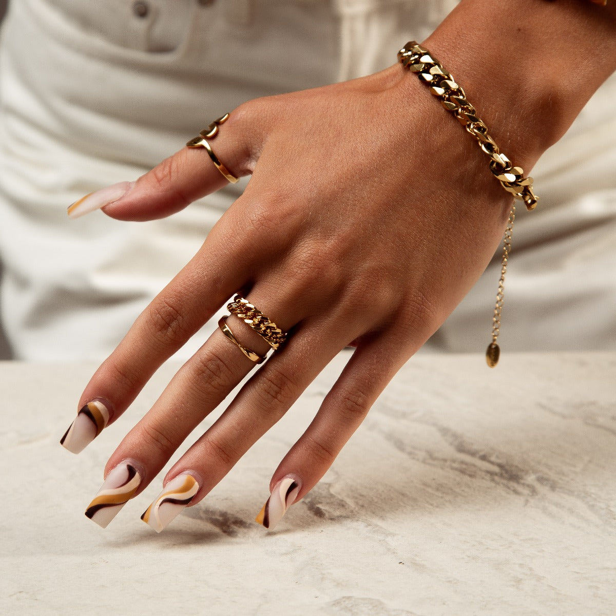 Gold Rome Link Ring
