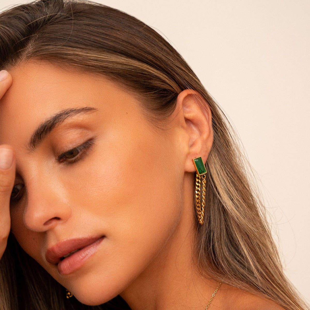 Gold Dubai Dangle Earrings
