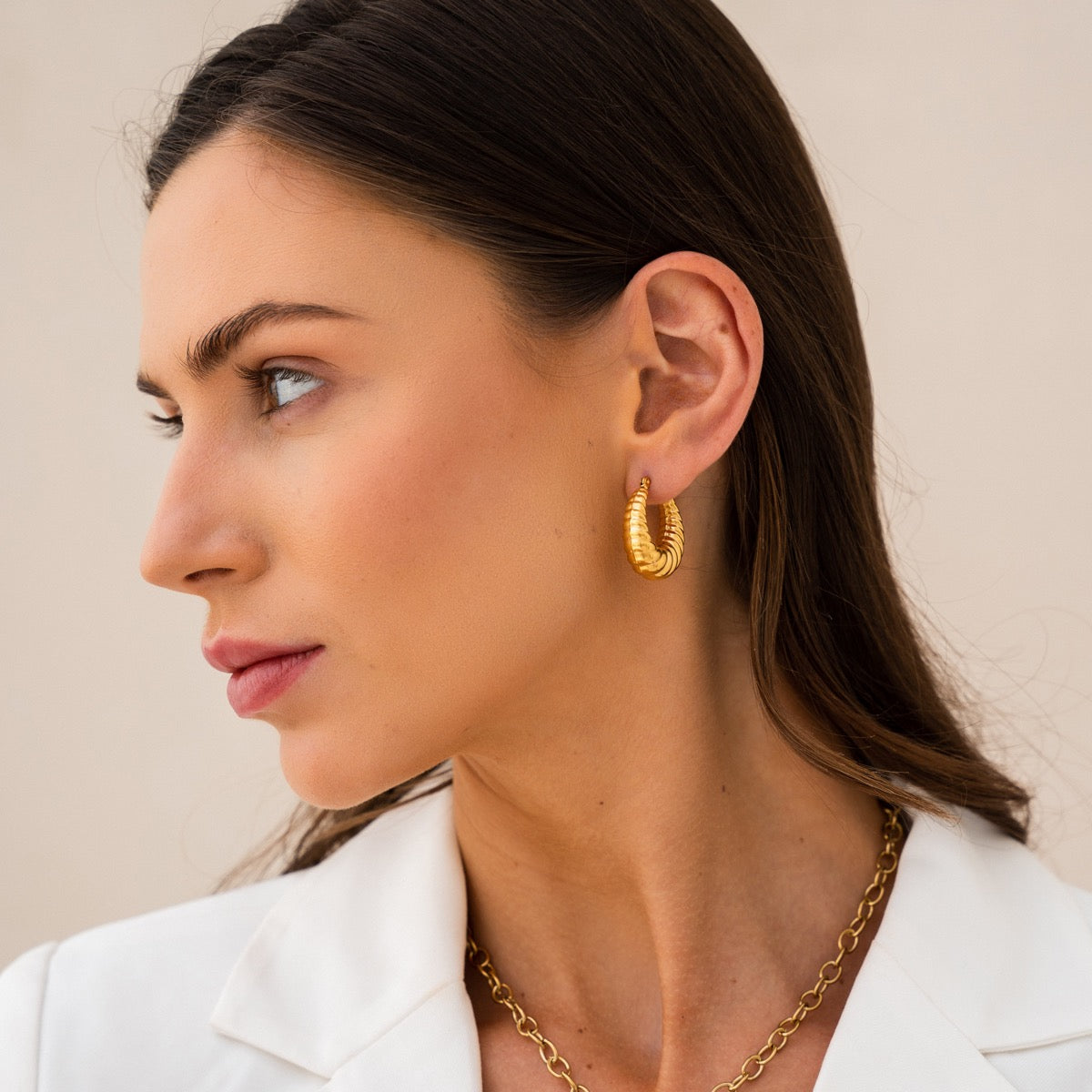 Croissant Hoop Earrings