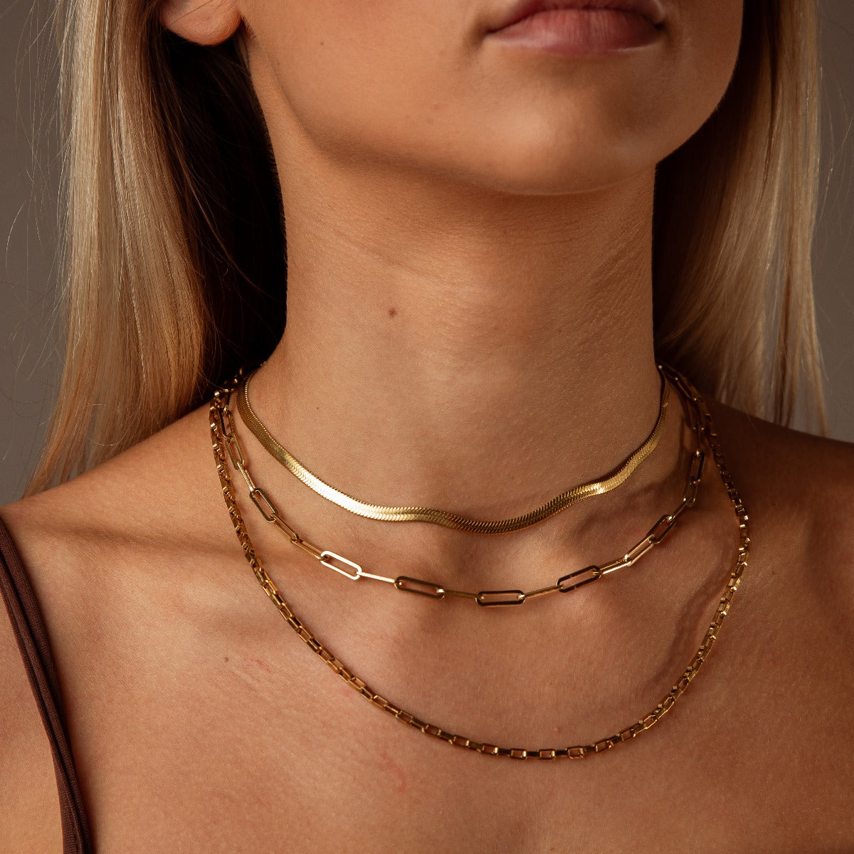 Gold Snake Chain Necklace