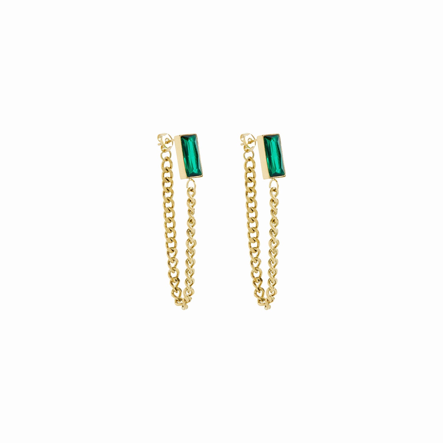 Gold Dubai Dangle Earrings