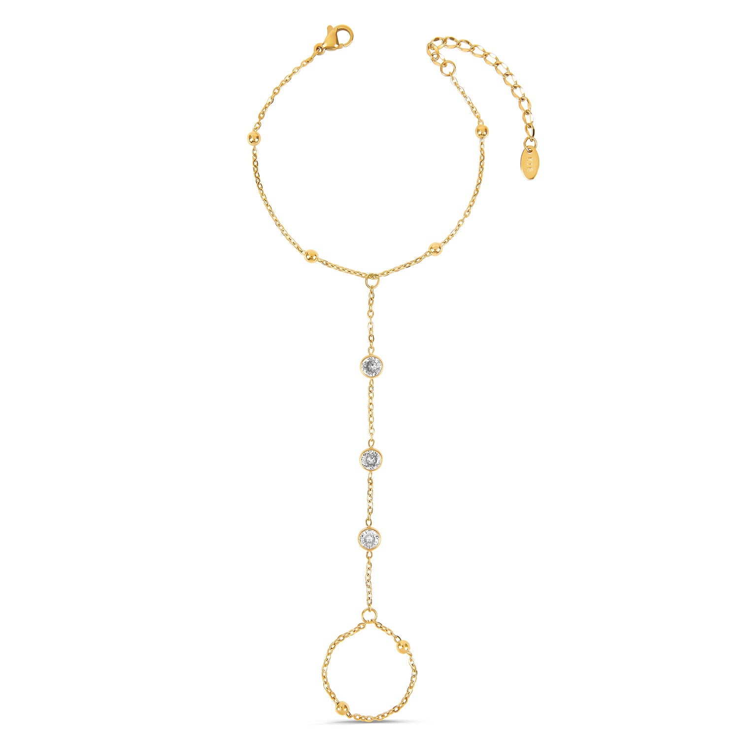 Gold Stone Hand Chain