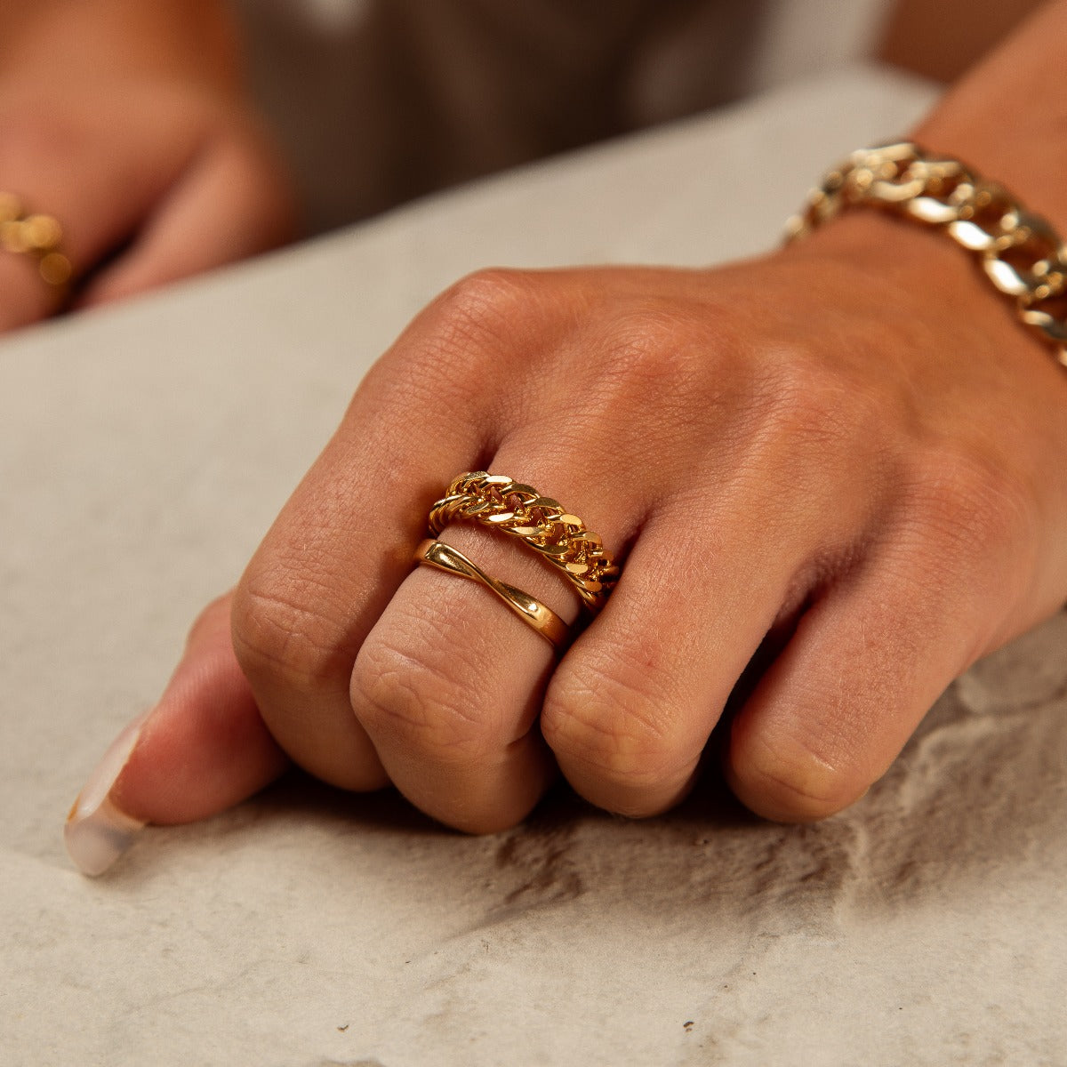 Gold Rome Link Ring